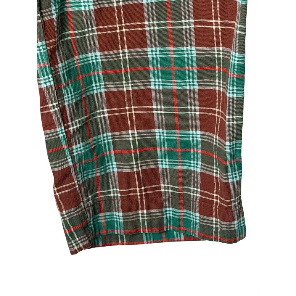Hanna Andersson Pajama Pants Women Large Red Green Plaid Flannel Harvest Lounge - Picture 7 of 11
